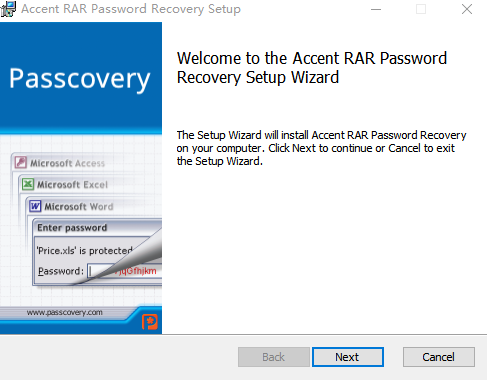 Accent RAR Password Recovery Pro