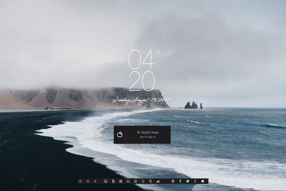 雨滴桌面(Rainmeter)截图6