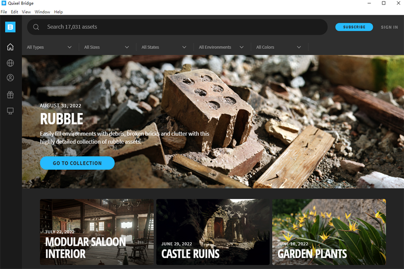 Quixel Bridge截图2