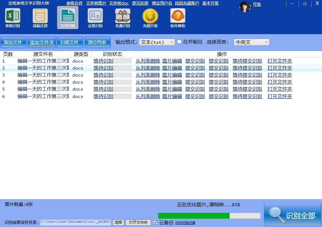 金鸣表格文字识别大师客户端截图3